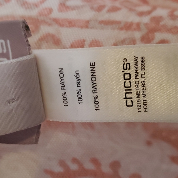 Chico's Paisley Romance Long & Lean Ruana Wrap size S/M - Picture 5 of 5